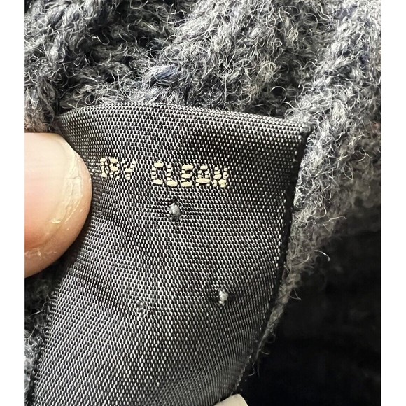 Men's Banana Republic Lambs Wool Blend Turtleneck Striped Sweater Sz L Gray Blue - Picture 8 of 9